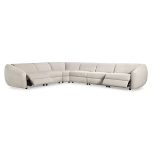 Bernhardt Bernhardt Avignon Fabric Power Reclining Sectional Midcentury Lounge for Large Living Rooms K2301