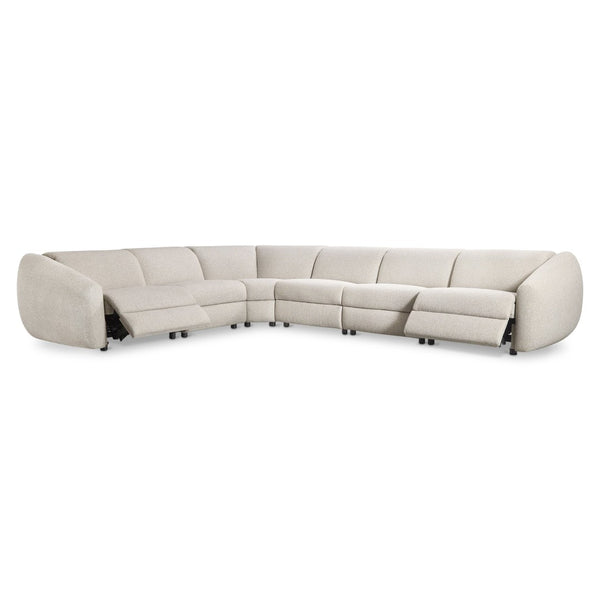 Bernhardt Bernhardt Avignon Fabric Power Reclining Sectional Midcentury Lounge for Large Living Rooms K2301