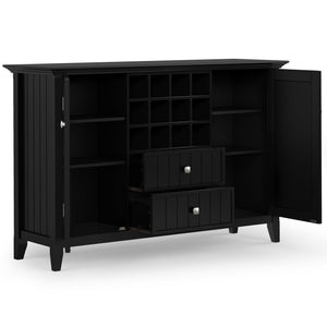 English Elm Bedford Sideboard Buffet With Wine Rack - Elegant Black Storage Solution For Dining & Living Spaces B136P158481