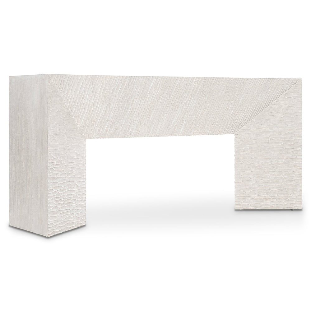Bernhardt Bernhardt Solaria Console Table — Sculptural Weathered Bone Cast-Resin & White Oak, 70"W X 33"H 310912