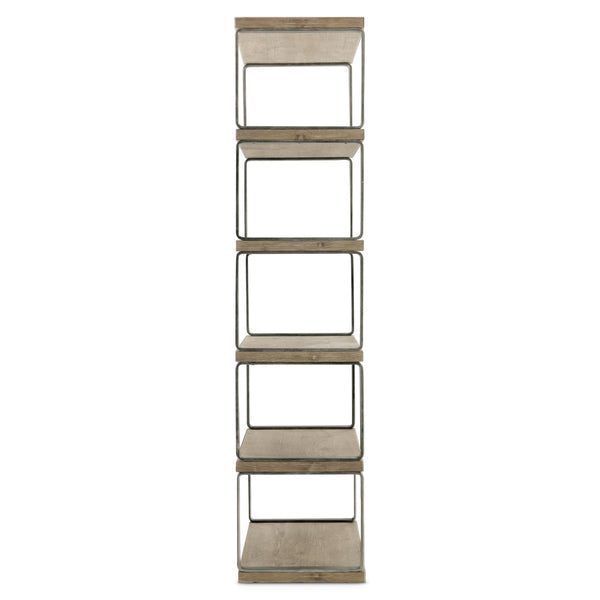 Bernhardt Bernhardt Tribeca Etagere With Aurum Wood Shelves & Barlow Steel Frame — Modern Rustic Open Display 333812