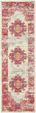 Nourison Passion PSN03 Machine Made Power-loomed Ornamental Border Indoor Only Bohemian Vintage Rug Ivory,Fuchsia, Pink and White 100% Polypropylene 99446388230