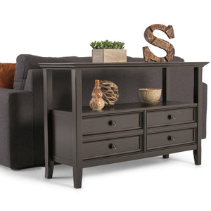English Elm Amherst Console Sofa Table - Timeless Hickory Brown With Stylish Storage For Any Living Space B136P159427