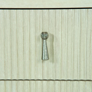 Bernhardt Bernhardt East Hampton Nightstand With Cerused Linen Finish, Aged Silver Pulls & Versatile Storage 395229