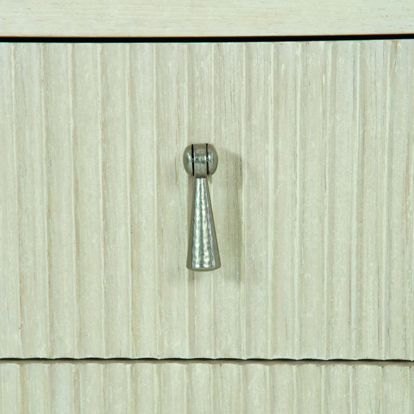 Bernhardt Bernhardt East Hampton Nightstand With Cerused Linen Finish, Aged Silver Pulls & Versatile Storage 395229