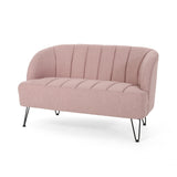 Christopher Knight Home® - Noble House - Lupine Modern Fabric Loveseat with Hairpin Legs