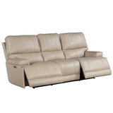 Parker House Whitman - Verona Linen - Powered By Freemotion Power Reclining Sofa And Two Recliners Beige Top Grain Leather With Match (X) Mwhi-311ph-p25-vli