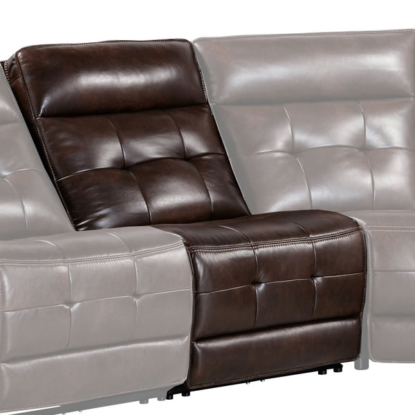 Parker House Parker Living Canterbury Power Armless Zero Gravity Recliner – Luxurious Comfort & Style Redefined Dark Brown 100% Leather ,Leather Match Mcan#810phz-aco