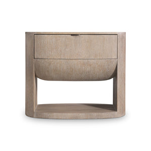 Bernhardt Bernhardt Loggia Nightstand With Soft-Close Drawer, Wire-Brushed Oak Aria Finish & Usb Charging 345230