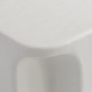 Bernhardt Bernhardt Sculptural Lennox Outdoor Side Table — Chalky White Grc Stone-Look, Weather-Ready Accent X10118