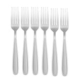 Lenox Oneida Jordan Sandblasted Everyday Dinner Forks, Set of 6 Metallic, STAINLESS METAL H001006BL20