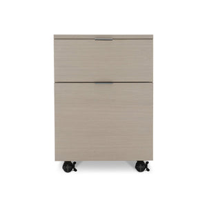 Bernhardt Bernhardt Transitional Paloma 2-Drawer File Cabinet In Linear Grey Wood-Grain With Casters, Sleek Storage (96) D13505