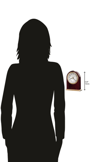 Hekman Furniture 645446 Monroe Tabletop Clock - Elegant Rosewood Finish, Quiet Movement, Perfect For Home Decor Rosewood Monroe Tabletop Clock 645446