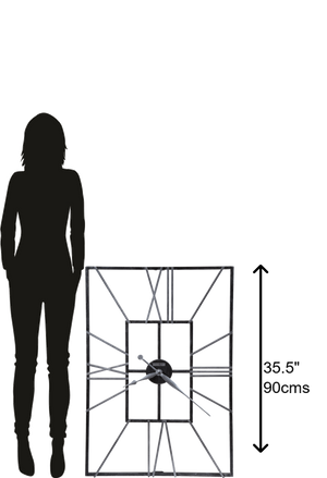 Hekman Furniture 625593 Oversized Park Slope Wall Clock - Bold Iron Design With Aged Roman Numerals For Modern Spaces Metal Park Slope Wall Clock 625593