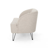 Christopher Knight Home® - Noble House - Nilton Modern Fabric Loveseat with Hairpin Legs