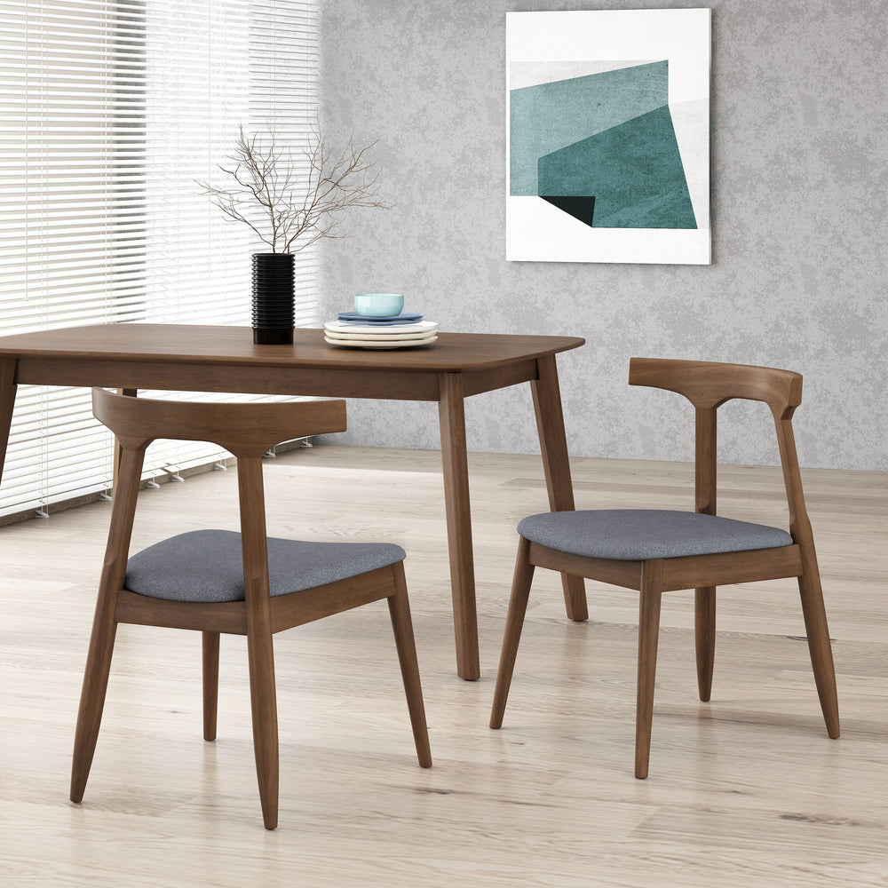 English Elm Dining Chair Set of 2 Curved Back Faux Leather Upholstered Seats for Modern Farmhouse Decor 72662.00CHAR