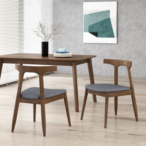 English Elm Dining Chair Set of 2 Curved Back Faux Leather Upholstered Seats for Modern Farmhouse Decor 72662.00CHAR