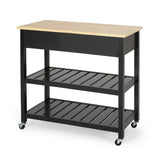 Christopher Knight Home® - Noble House - Neffs Contemporary Kitchen Cart with Wheels