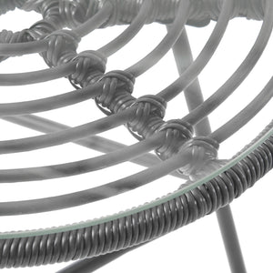 English Elm Christopher Knight Home® - Great Great Deal Furniture Alberta 2-Seater Outdoor Wicker Chat Set with Tempered Glass Side Table, Gray Cozy Boho Style 65489.00GRY-2_65038.00GRY