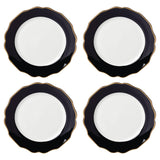 Lenox Contempo Luxe Black Dinner Plates, Set of 4 White, WHITE PORCELAIN 896842