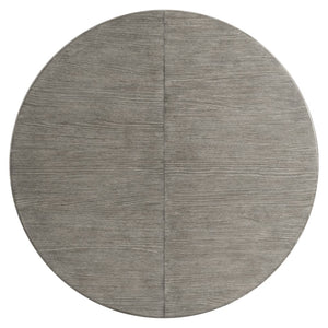 Bernhardt Bernhardt Monolith Round Dining Table With Faux-Stone Pedestal, Wire-Brushed Oak Top, 60" (Extensible) K2130