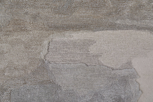Feizy Rugs Anya Modern Watercolor-inspired Hand-tufted Wool And Viscose Rug For Contemporary Spaces Ivory,Gray Wool,Viscose Any8921fgryivye10