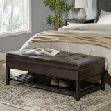 Christopher Knight Home® - Noble House - Miriam Ottoman with Storage and Bottom Rack