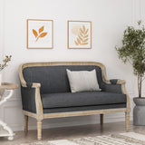 Christopher Knight Home® - Noble House - Trask French Country Fabric Upholstered Loveseat, Charcoal and Natural