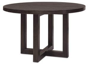 Hooker Furniture Driftwood 48-Inches Round Dining Table With Buckboard Finish, Distressed Pedestal Base For Cozy Gatherings Blacks 6820-75213-99
