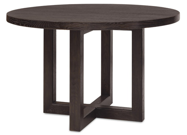 Hooker Furniture Driftwood 48-Inches Round Dining Table With Buckboard Finish, Distressed Pedestal Base For Cozy Gatherings Blacks 6820-75213-99