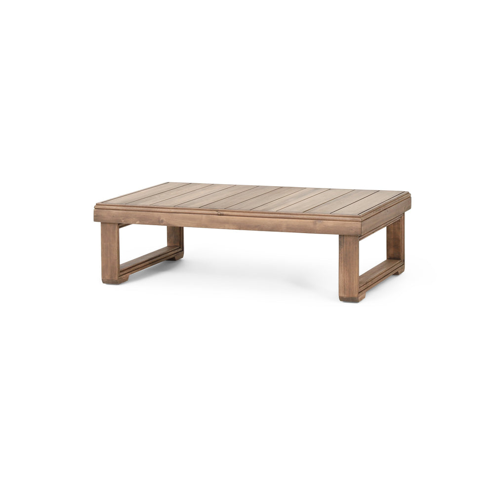 English Elm Christopher Knight Home® - WESTCHESTER Acacia Coffee Table for Outdoor Patio, Rustic Slat Top with Sled Legs, Durable 38.5"W 69079.00BBGE