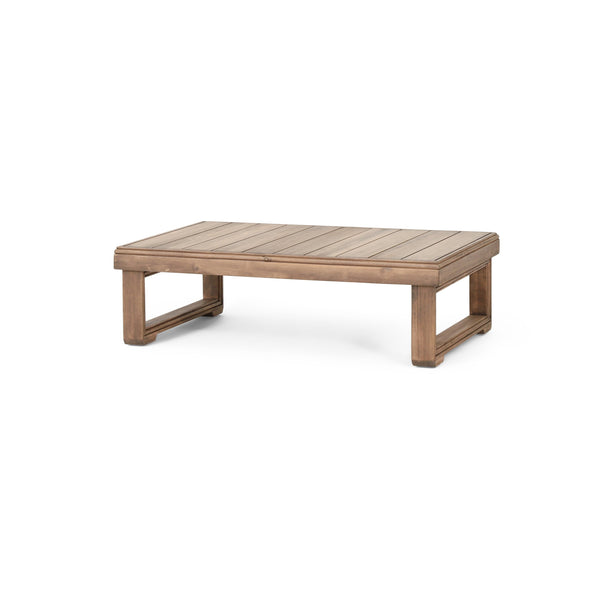 English Elm Christopher Knight Home® - WESTCHESTER Acacia Coffee Table for Outdoor Patio, Rustic Slat Top with Sled Legs, Durable 38.5"W 69079.00BBGE