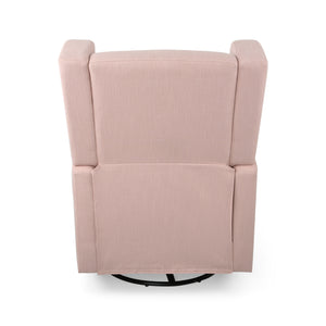 English Elm Christopher Knight Home® - Swivel Recliner Pushback Chair with Lever & Wingback Design, Space-Saving Swivel Recliner for Living Room Blush 67547.00
