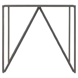 Bernhardt Bernhardt Fulton Side Table With Aged Bronze Arched Iron Base And Inset Tempered Glass Top - Modern Industrial Charm 427111