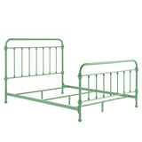 Homelegance By Top-Line Katana Antique Graceful Victorian Iron Metal Bed Green Iron