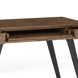 English Elm Lowry Small Desk - Handcrafted Rustic Acacia Wood With Metal Legs For Stylish Compact Workspaces B136P158884