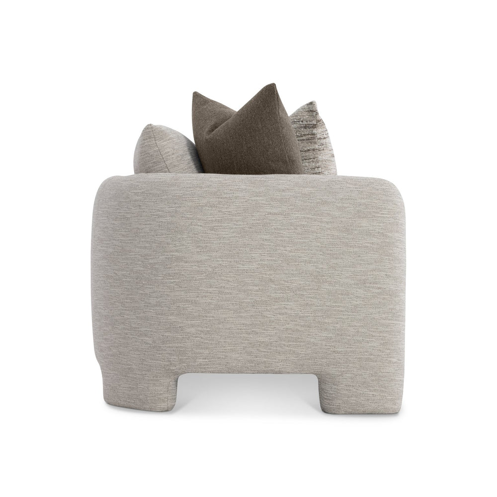Bernhardt Bernhardt Rowan Sofa With Sculptural Geometric Base, Deep Seats, Knife-Edge Pillows, Custom Fabrics - Made to Order P5307A
