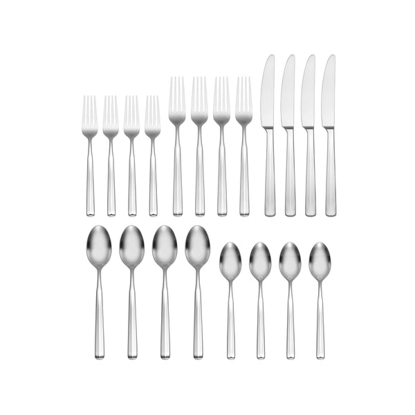Lenox Oneida Ryder Satin 20-Piece Flatware Set Metallic, STAINLESS METAL 897334