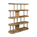 4-Shelf Open Display Bookcase Natural with Medium Wood Finish P301672 Pulaski Furniture