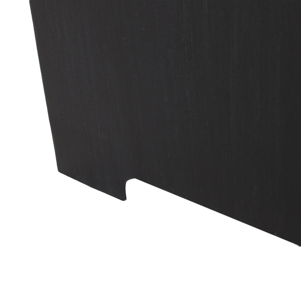 English Elm Propane Tank Cover Outdoor Iron Side Table with Slatted Storage for Fire Pit Patios 67760.00BLKBRS