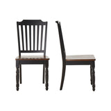 Homelegance By Top-Line Antonio Two-Tone Antique Dining Chairs (Set of 2) Black Rubberwood