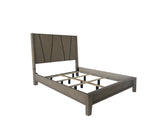 Parker House Pure Modern - Bedroom King Panel Bed With 2 Nightstands Grey Oak Solids ,Oak Veneers Bpur-3pc-1166-n2