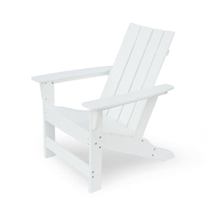 English Elm Encino Outdoor Adirondack Chair All Weather Resin Slatted Patio Seating 68172.00WHI