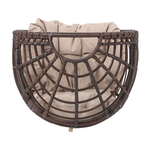 English Elm Christopher Knight Home® - ROBERTSON Rafael Swivel Egg Chair with Faux Rattan, Water‑Resistant Cushion, Handcrafted Patio Lounger 67930.00DBGE