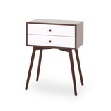 Christopher Knight Home® - Noble House - Newcomb Mid-Century Modern Side Table, Brown and White