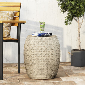 Christopher Knight Home® - Noble House - Wickson Outdoor Lightweight Concrete Side Table, Antique Yellow