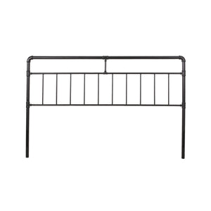 English Elm Christopher Knight Home® - KING Metal King Size Headboard in Flat Black Iron with Piped Accents, Industrial Elegance, Sturdy Design 66821.00FBLK