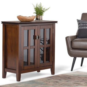 English Elm Artisan Low Storage Cabinet - Handcrafted Solid Wood In Russet Brown - Versatile & Elegant Design B136P159469