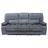 Parker House Chapman - Polo Manual Glider Reclining Sofa And Two Recliners Grey 94% Polyester,6% Nylon (W) Mcha-411-pol