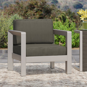 English Elm Christopher Knight Home® - AVIARA Aluminum Club Chair with Deep Seating and Low-Profile Design, Durable 400 lb Capacity, Compact Natural 64077.00
